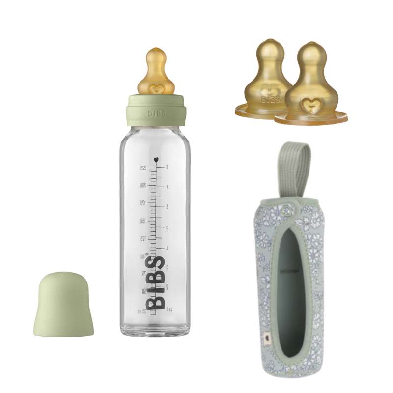 Billede af BIBS Bottle Bundle - No7 - Stor - Sage/Capel