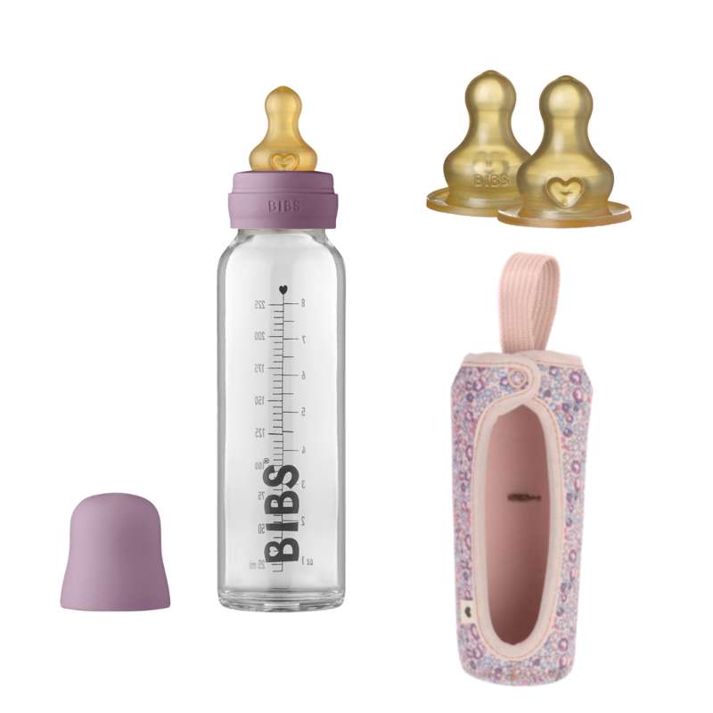 Billede af BIBS Bottle Bundle - No8 - Stor - Mauve/Eloise