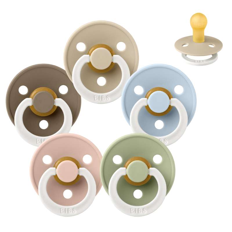 Billede af BIBS Rund Colour Sut - Sampak - 5 stk. - Str. 1 - Sleep Tight Little One - GLOW