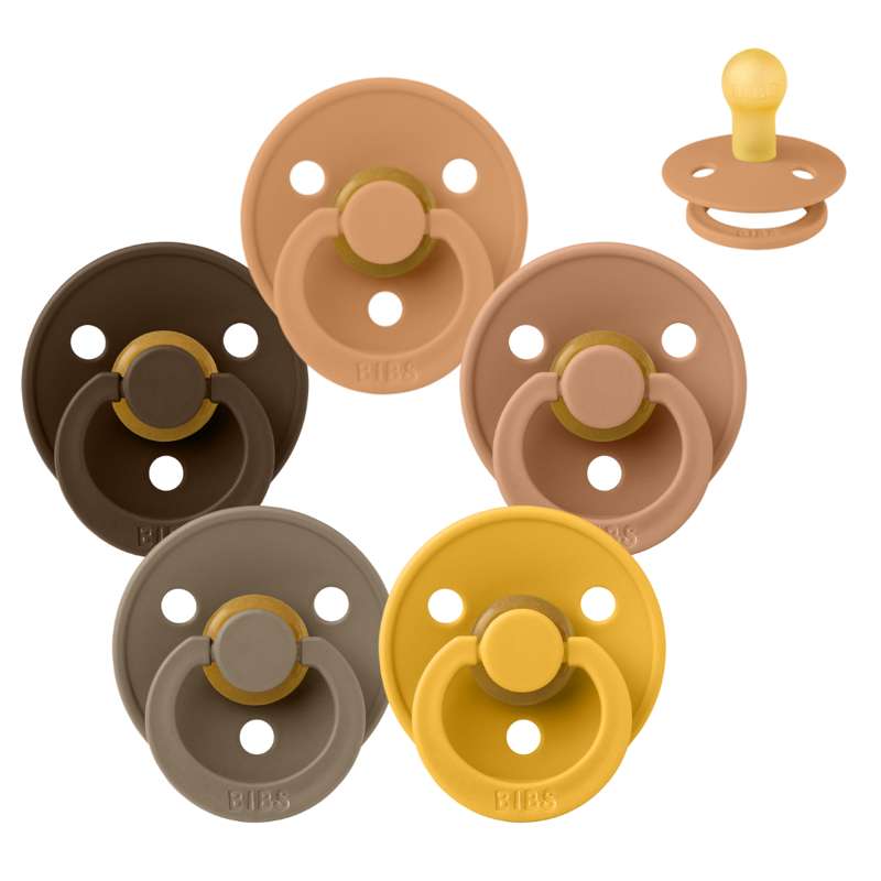 Billede af BIBS Rund Colour Sut - Sampak - 5 stk. - Str. 1 - Teddy Bear