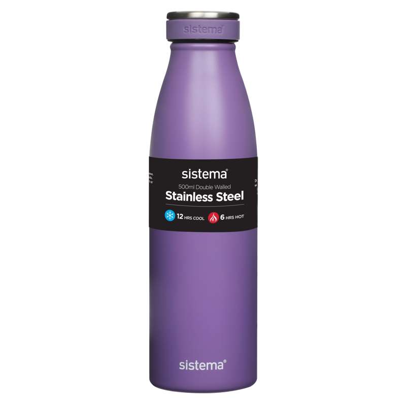 Billede af Sistema Termoflaske - Rustfrit Stål - 500ml - Misty Purple