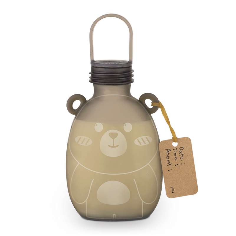 Billede af Haakaa Silikonepose til Mælk - Happii Bear - 260ml hos Mammashop.dk