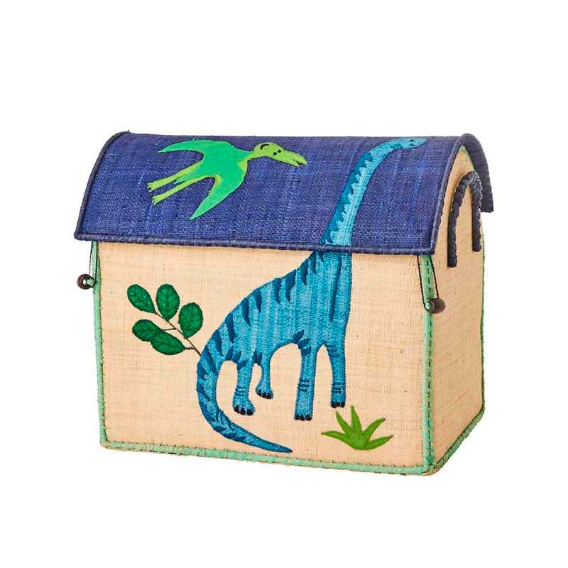 Billede af RICE Raffia Opbevaringshus - Dinosaur - Lille hos Mammashop.dk