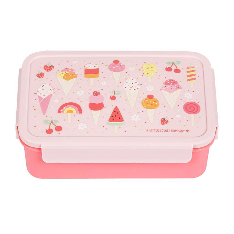 A Little Lovely Company Ruminddelt Bento Madkasse - Icecream - Rosa thumbnail