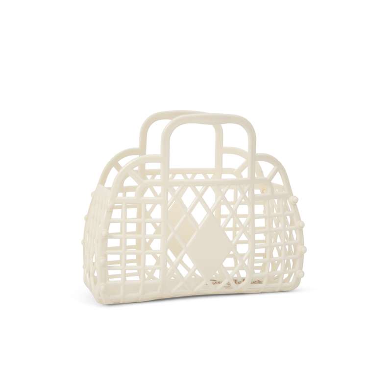 Sun Jellies Retro Basket Strandtaske - Mini - Cream thumbnail