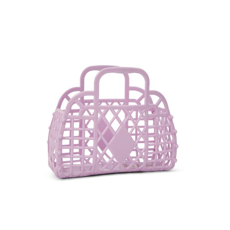 Sun Jellies Retro Basket Strandtaske - Mini - Lilac thumbnail