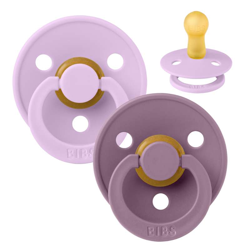 BIBS Rund Colour Sut - 2-Pak - Str. 2 - Naturgummi - Violet Sky/Mauve thumbnail