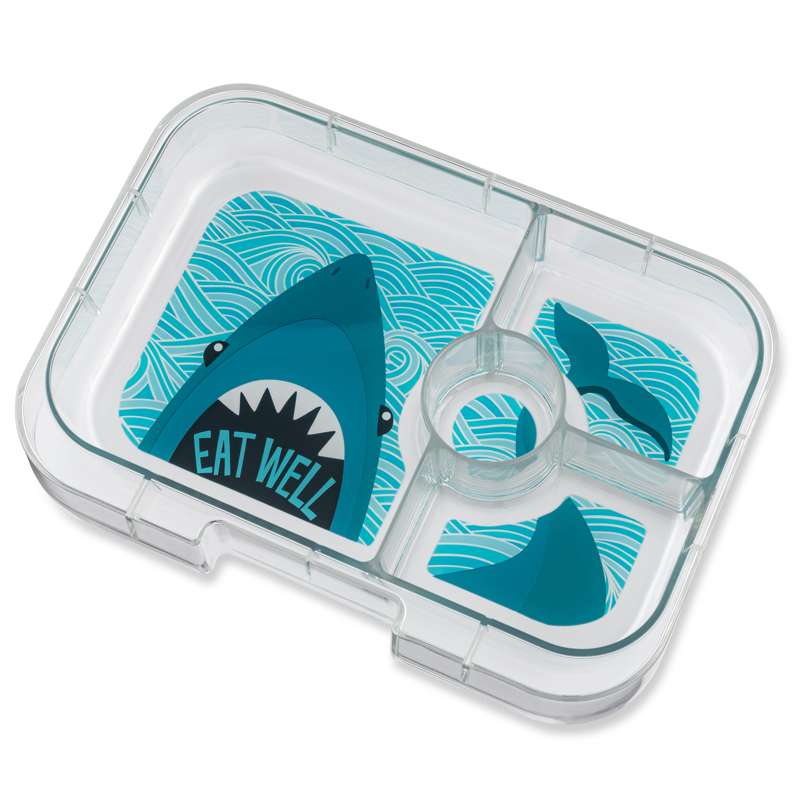 Yumbox Indsatsbakke - Panino Tray - 4 rum - Shark thumbnail