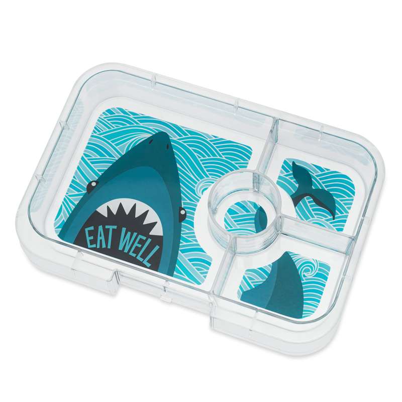 Billede af Yumbox Indsatsbakke - Tapas Tray - 4 rum - Shark hos Mammashop.dk