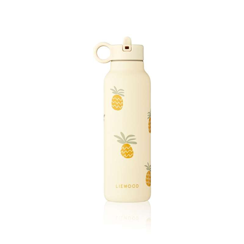 Billede af Liewood Falk Drikkedunk - Rustfrit Stål - 500 ml - Pineapples/Cloud Cream