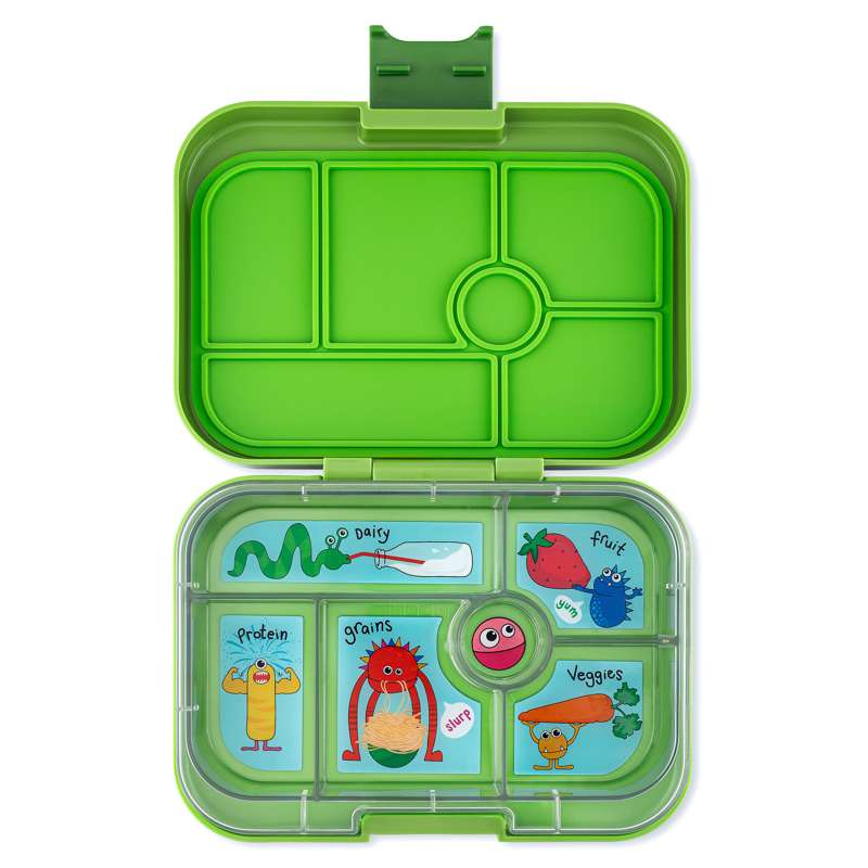 Yumbox Madkasse - Original - 6 rum - Matcha Green/Funny Monsters thumbnail