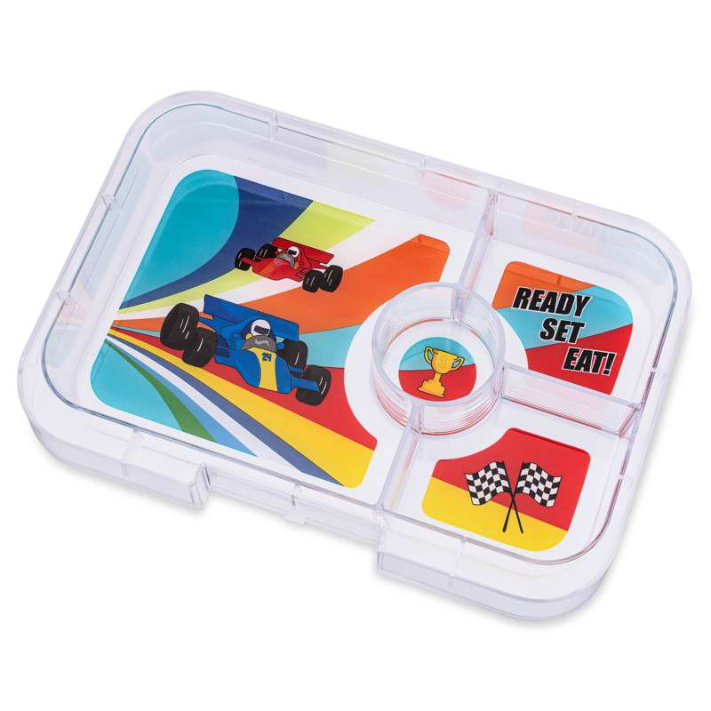 Billede af Yumbox Indsatsbakke - Tapas Tray - 4 rum - Race Cars hos Mammashop.dk