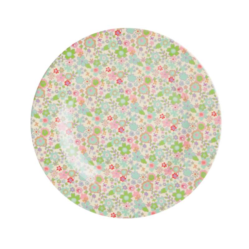 Billede af RICE Tallerken - Lille - Pastel Fall Floral Print hos Mammashop.dk