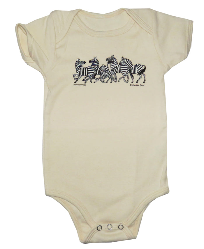 Dahlov Ipcar's Little Zebras Organic Infant Natural One-piece – Liberty ...