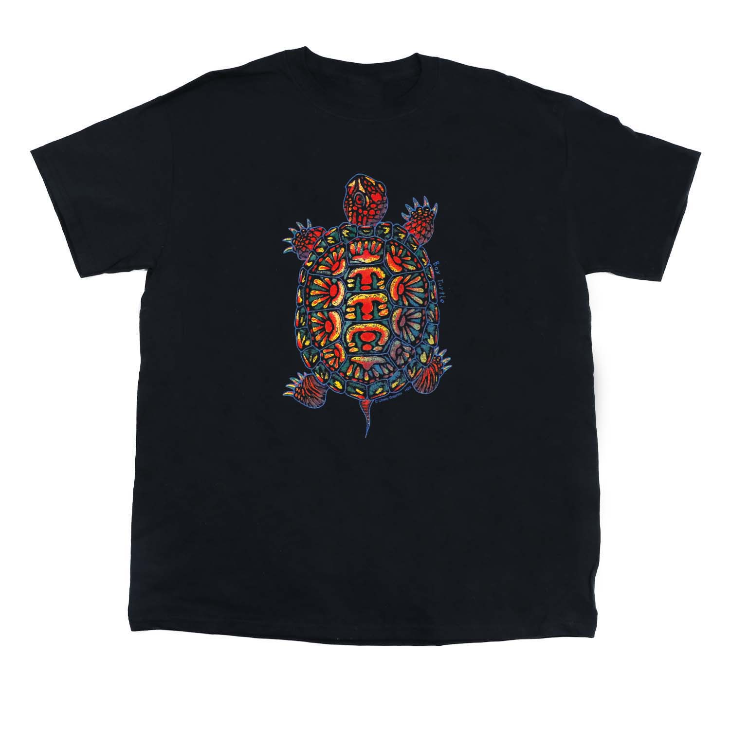 Box Turtle Youth Black T-shirt – Liberty Graphics