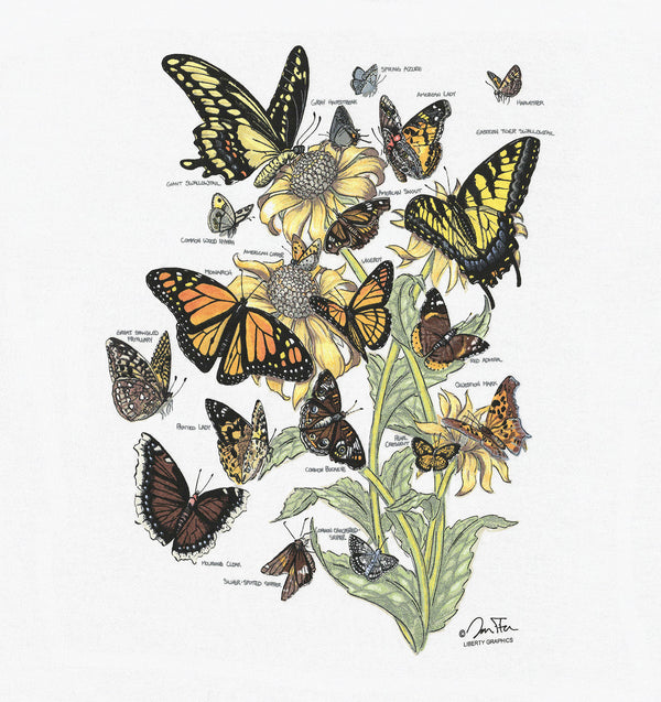 Monarch Metamorphosis Adult Natural 2-Sided T-shirt – Liberty Graphics