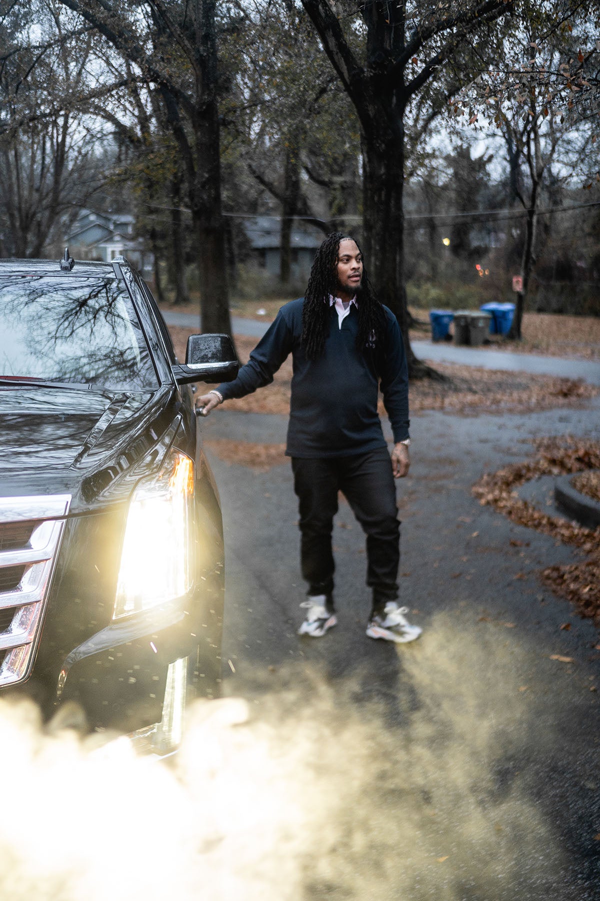 Waka Flocka Flame wearing DRO BOLO Rugby Long Sleeve Shirt