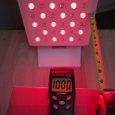 100 mW/cm^2 milliwatts per centimeter squared watts red light therapy intensity best intensity measurement