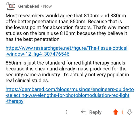 Red Light Therapy Best Wavelength 660nm 850nm 