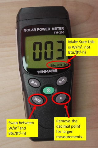 Tenmars Solar Power Meter Intensity Measurement Red Light Therapy Photobiomodulation