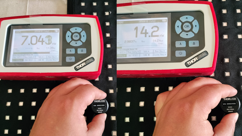 Thor Labs Power Meter Measurement