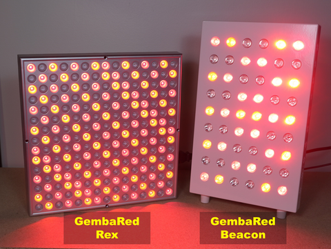 GembaRed Beacon vs GembaRed Rex red light therapy panel compare