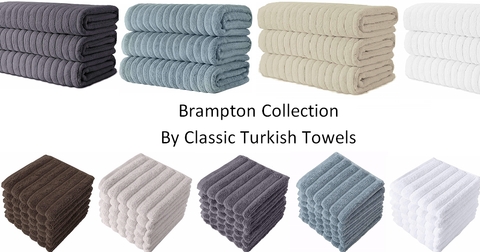 Brampton Collection Turkish Cotton Luxury Towel Set Ribbed