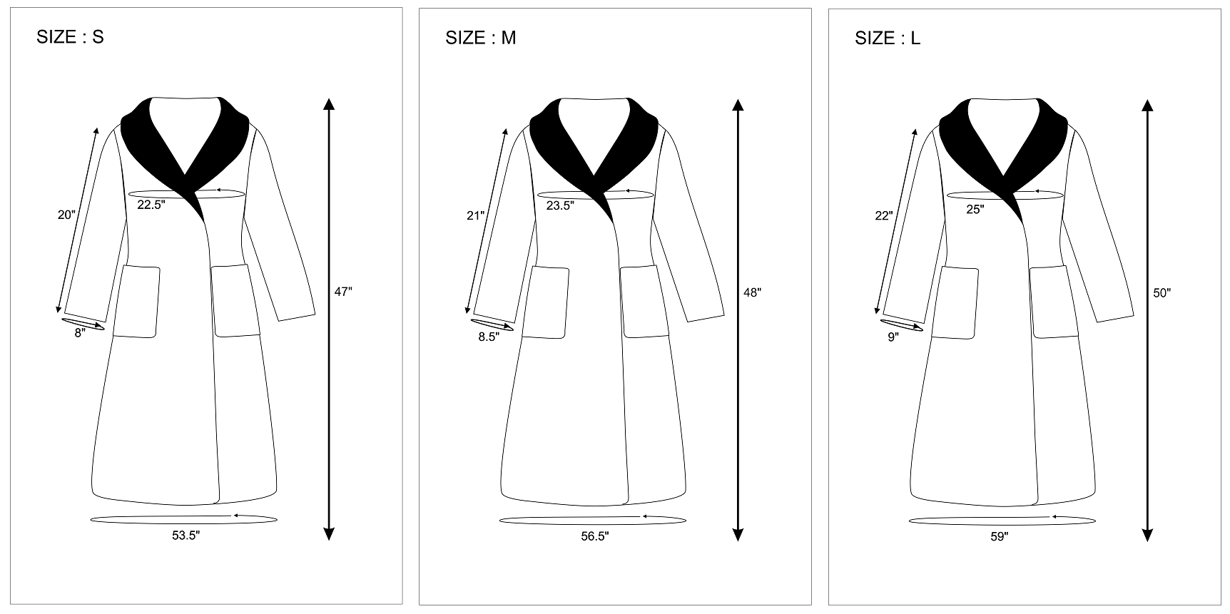 Turkish Robes Size Chart – Classic Turkish Towels