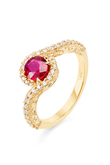 Ruby & Diamond Custom Ring