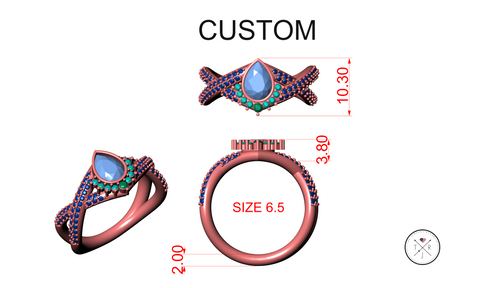 3D design of custom ring with military discount