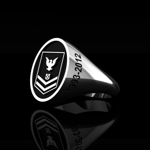 Navy Petty Officer 2nd Class RIng - Silver