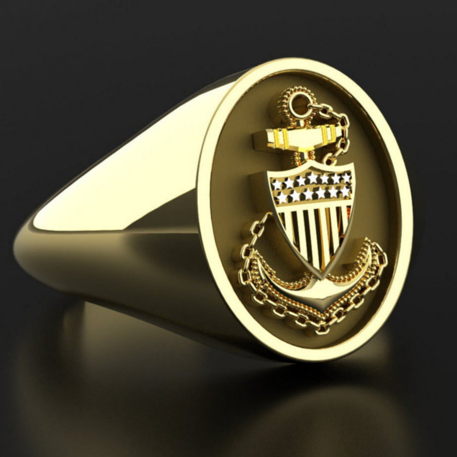Untamed Pack Coast Guard Ring- Polished Stainless Steel - Walmart.com