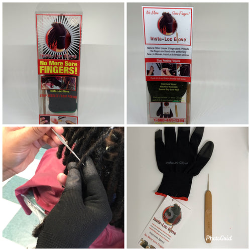 Insta Loc Glove with 0.5 Double Prong Needle.– Sew-in-glove