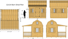 16x20 Barn Shed Plan 2 Story, Porch Design – Paul's Sheds