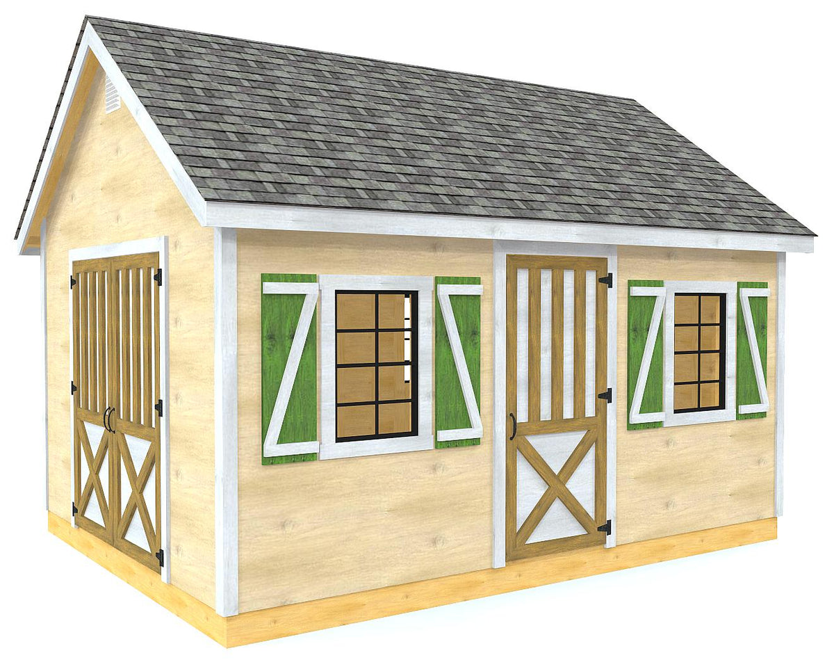 Mattie Shed Plan | 2‑Sizes | Gable Roof, 2 Sized Shed ...