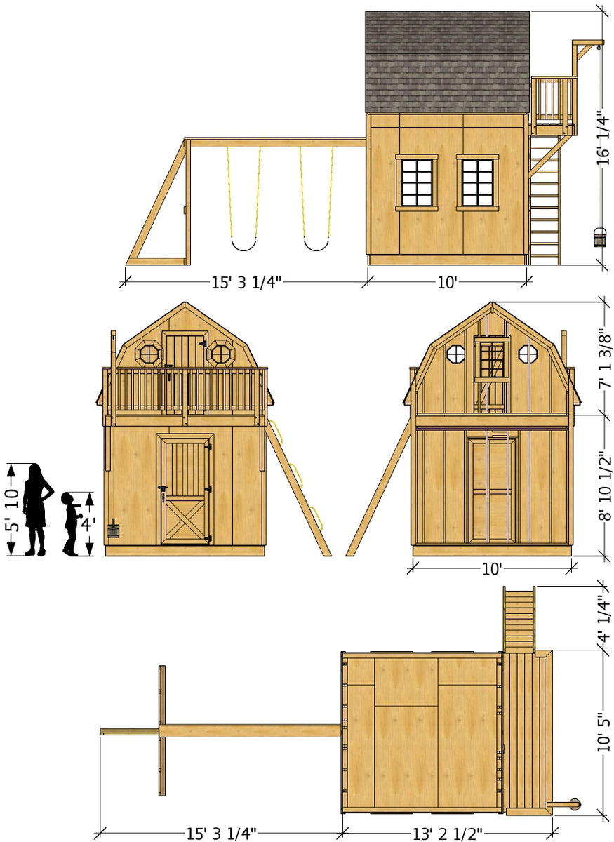 10x10 playhouse & shed plan – paul's sheds