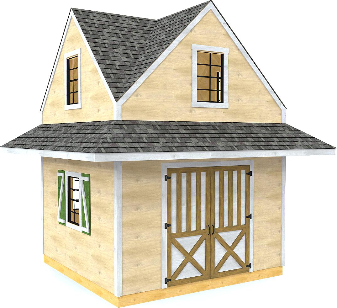 custom gable shed plans, 10 x 10 shed, detailed building