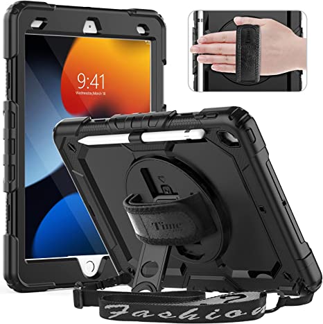  CaseBot Magnetic Case for iPad Pro 12.9-inch 6th Generation  2022, Multiple Angle Shockproof Rugged Stand Case, Soft TPU Back Cover  w/Pencil Holder, Also Fit iPad Pro 12.9 5th/4th/3rd Gen, Black 