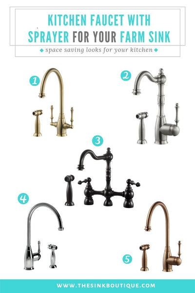 Farmhouse Kitchen Faucet - Kitchen Faucets with Sprayer | The Sink Boutique
