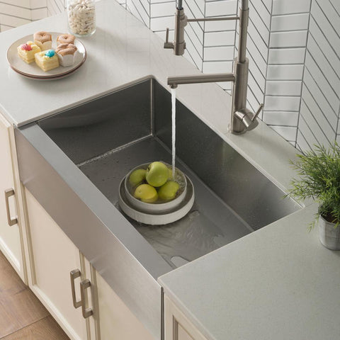 33" Stainless Steel Farmhouse Sink by Kraus | The Sink Boutique