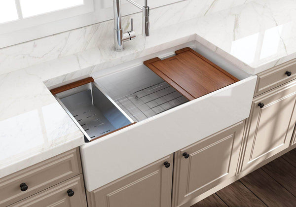 Bocchi Contempo 36 Fireclay Workstation Farmhouse Sink With Accessori   15050010120.MAIN Grande 