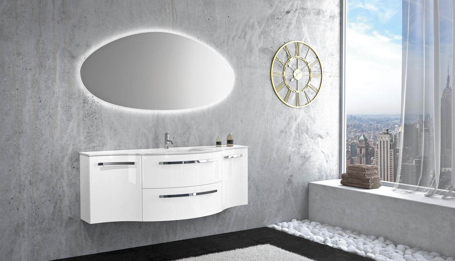 Latoscana 57inch Modern Bathroom Vanity, Ameno Series, AM57