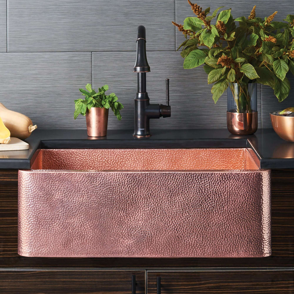 Native Trails 30 Copper Farmhouse Sink Polished Copper Cpk494 – The