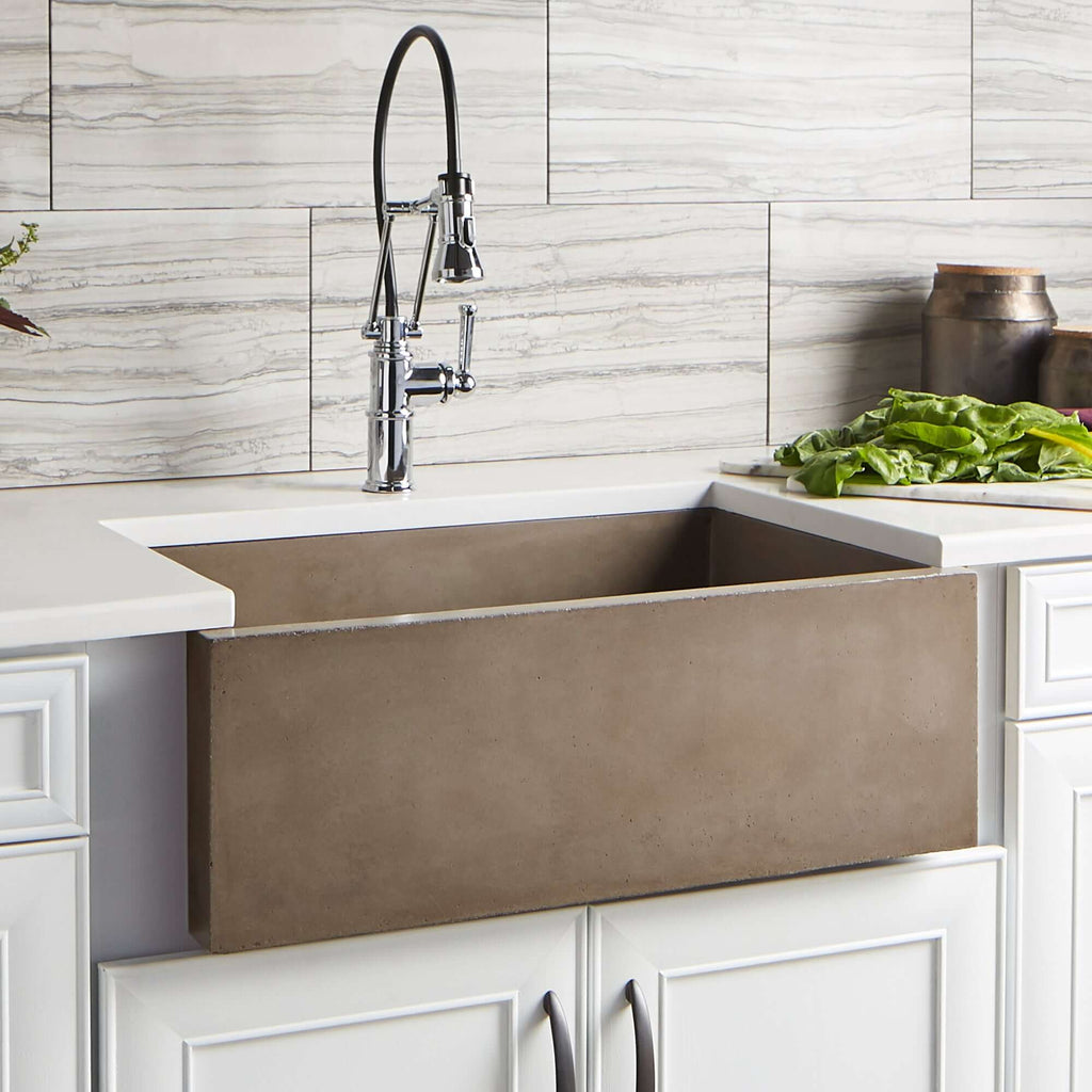 Native Trails 30 Nativestone Concrete Farmhouse Sink Earth Nsk3018