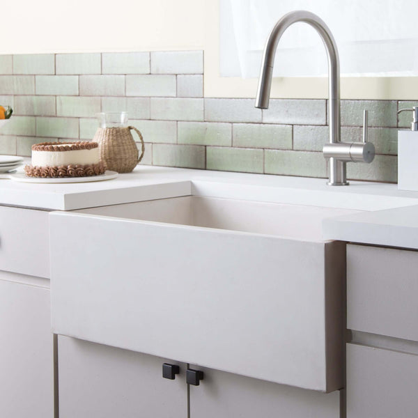 Native Trails 30 Nativestone Concrete Farmhouse Sink Pearl Nsk3018