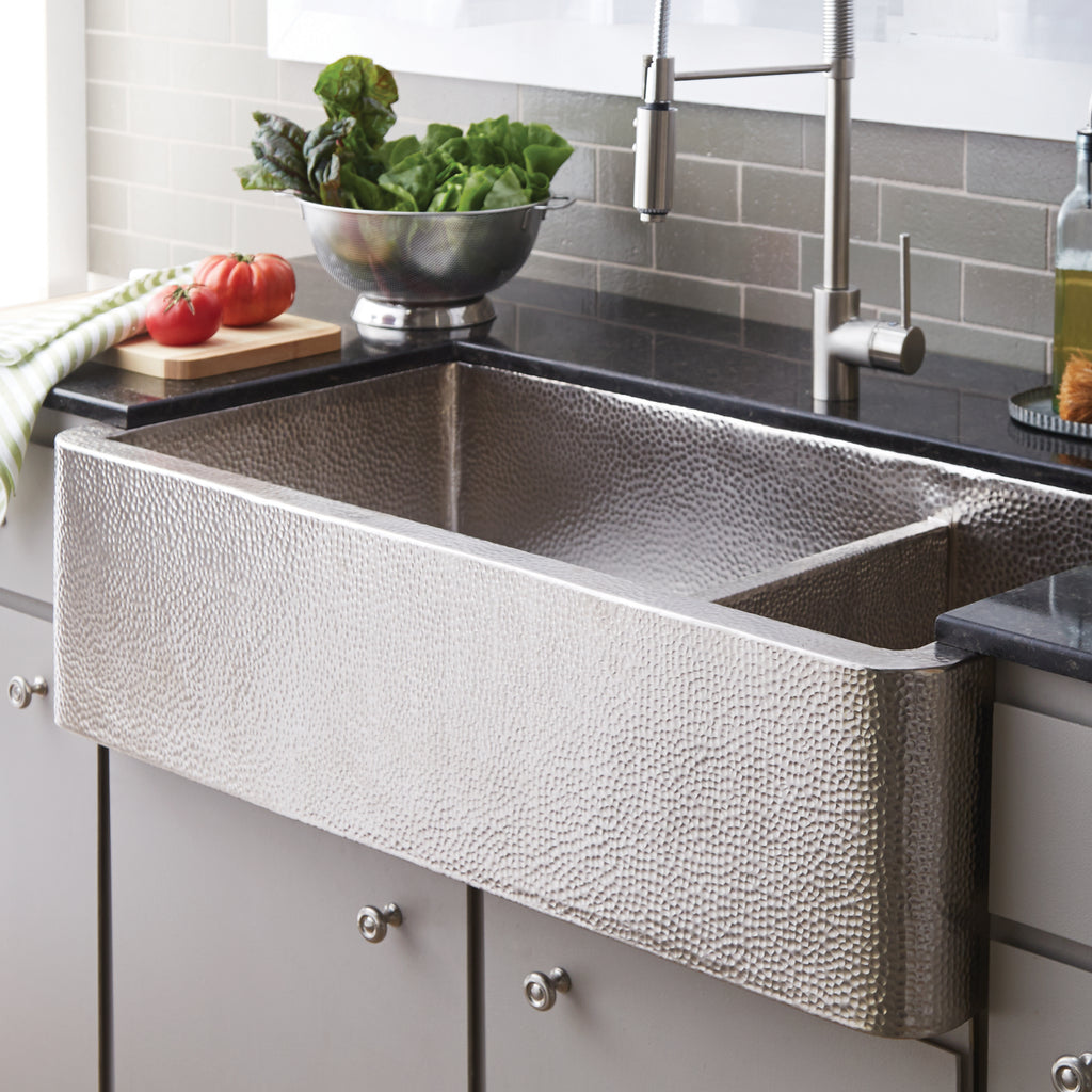 Native Trails Farmhouse Duet Pro 40 Nickel Farmhouse Sink 70 30 Doub