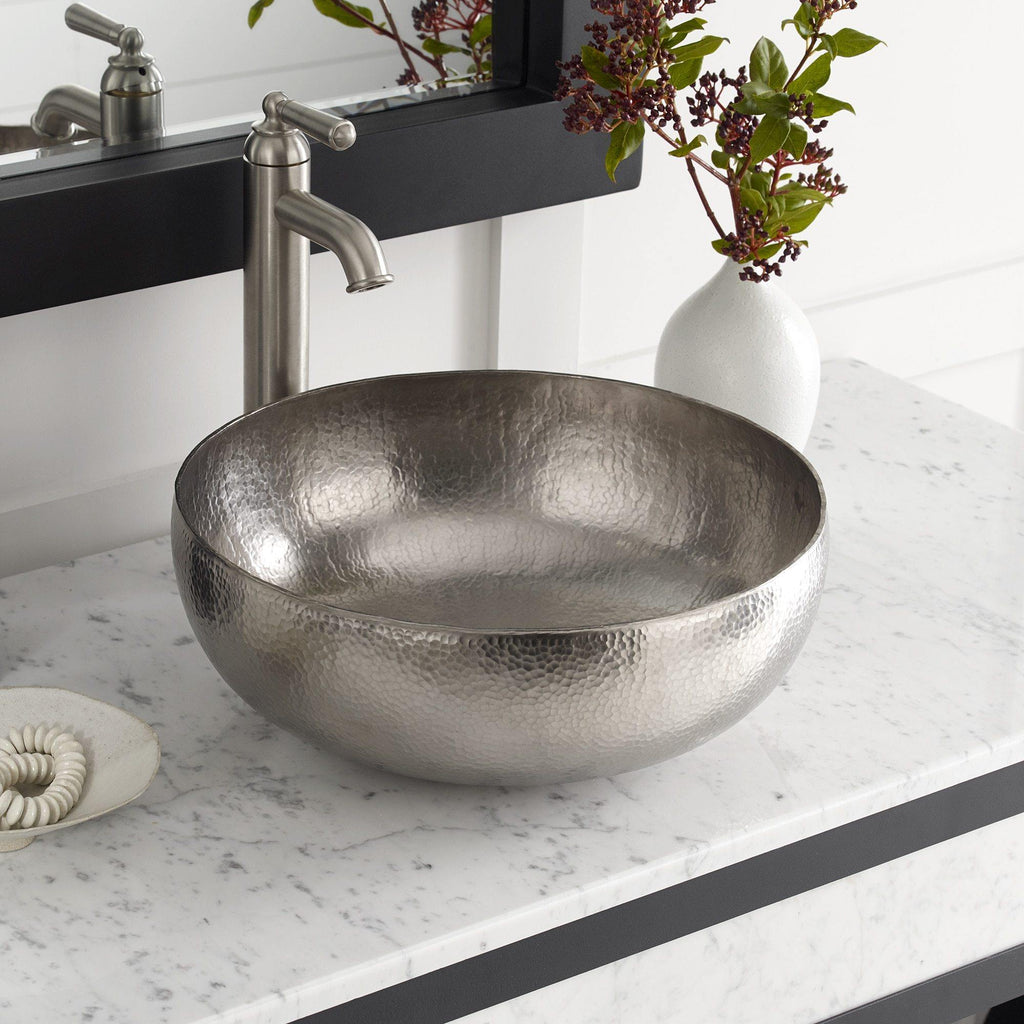 Native Trails Maestro 16 Round Nickel Bathroom Sink Brushed Nickel