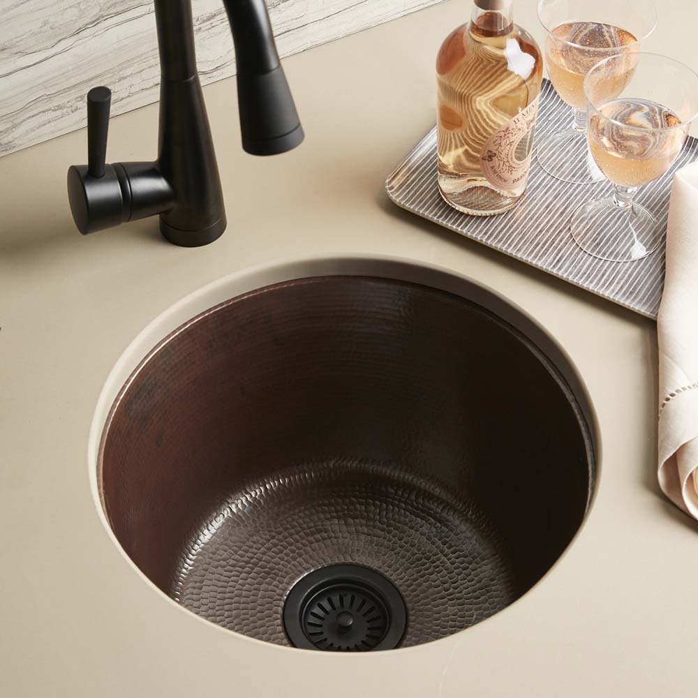 Native Trails Redondo Grande 18 Copper Bar Prep Sink Antique Copper