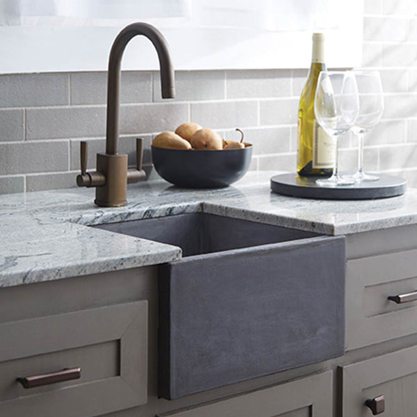 Native Trails Ventana 15 Nativestone Concrete Farmhouse Sink Slate