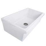 Nantucket Sinks 36" Fireclay Farmhouse Sink, White, Cape Collection, Yarmouth-36W